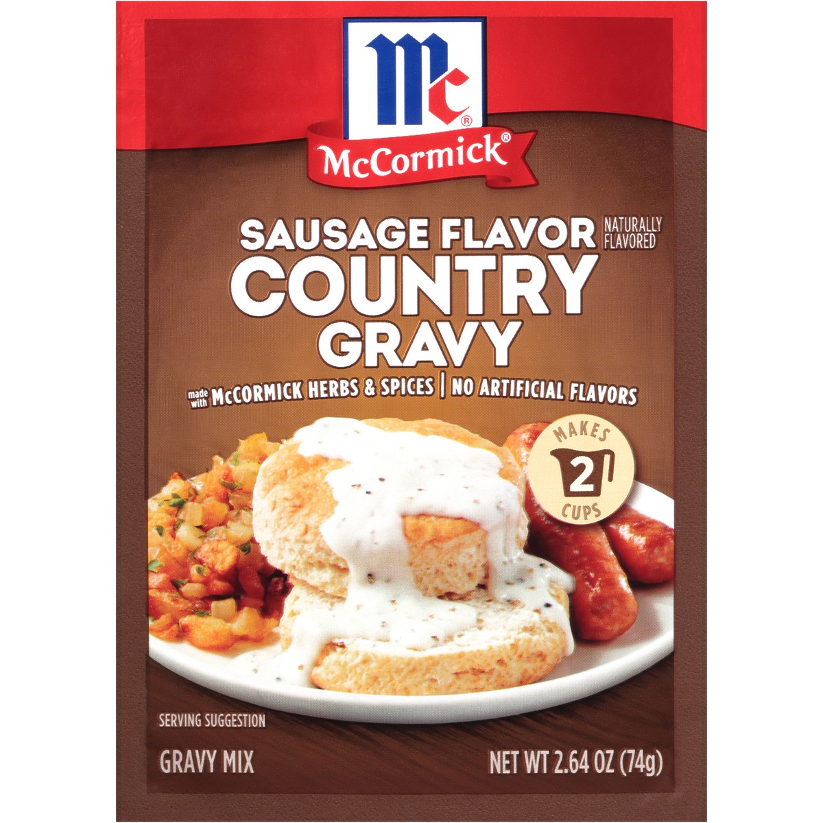 slide 1 of 10, McCormick Sausage Flavor Country Gravy Seasoning Mix, 2.64 oz
