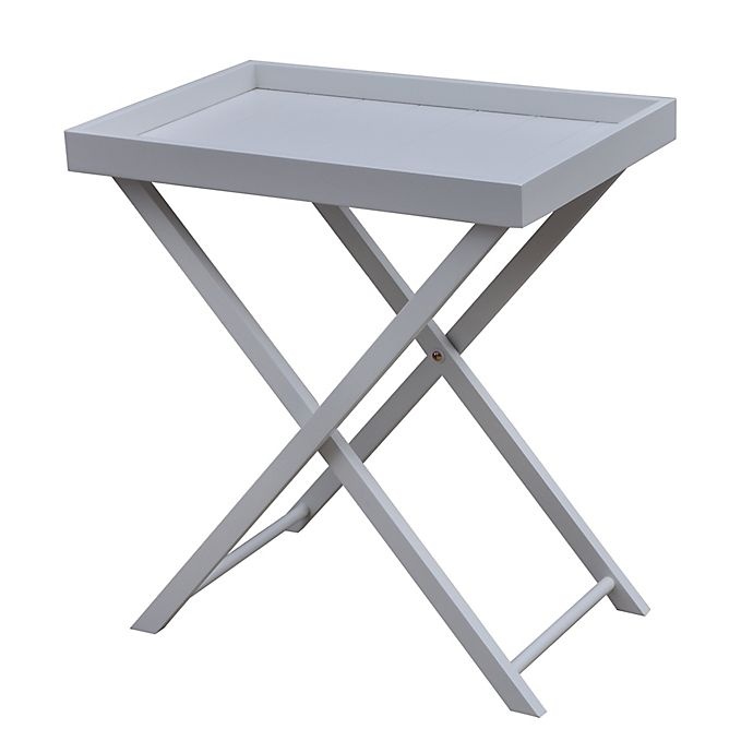 slide 1 of 6, Bee & Willow Home Wood Tray Table - White, 1 ct