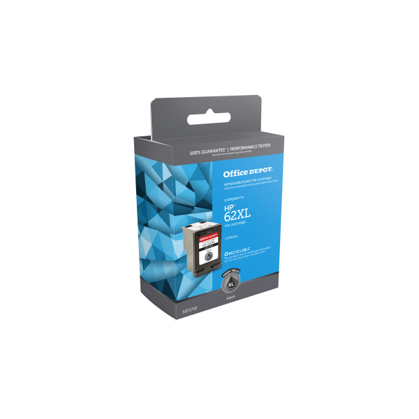 slide 1 of 1, Office Depot Brand Od62Xlbk Remanufactured High-Yield Ink Cartridge Replacement For Hp 62Xl Black, 1 ct