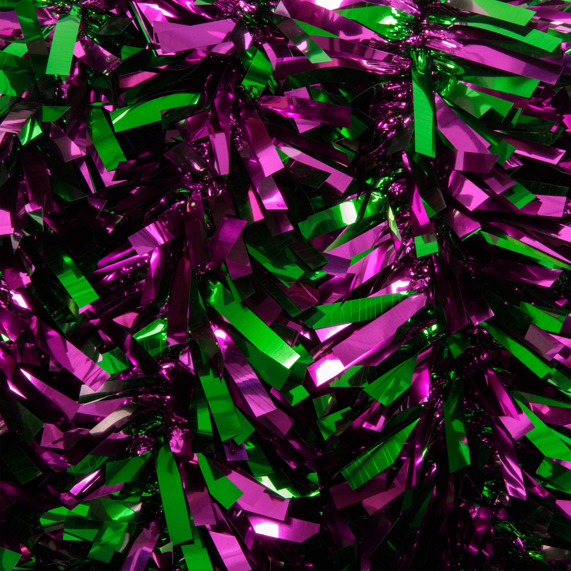 slide 2 of 2, 9ft. Mardi Gras Purple & Green Tinsel Garland By Celebrate It, 9 ft