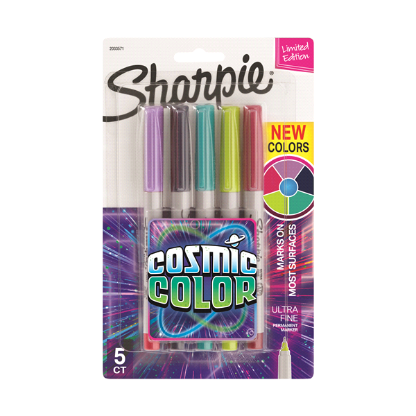 slide 1 of 1, Sharpie Cosmic Color Ultra Fine, 5 ct