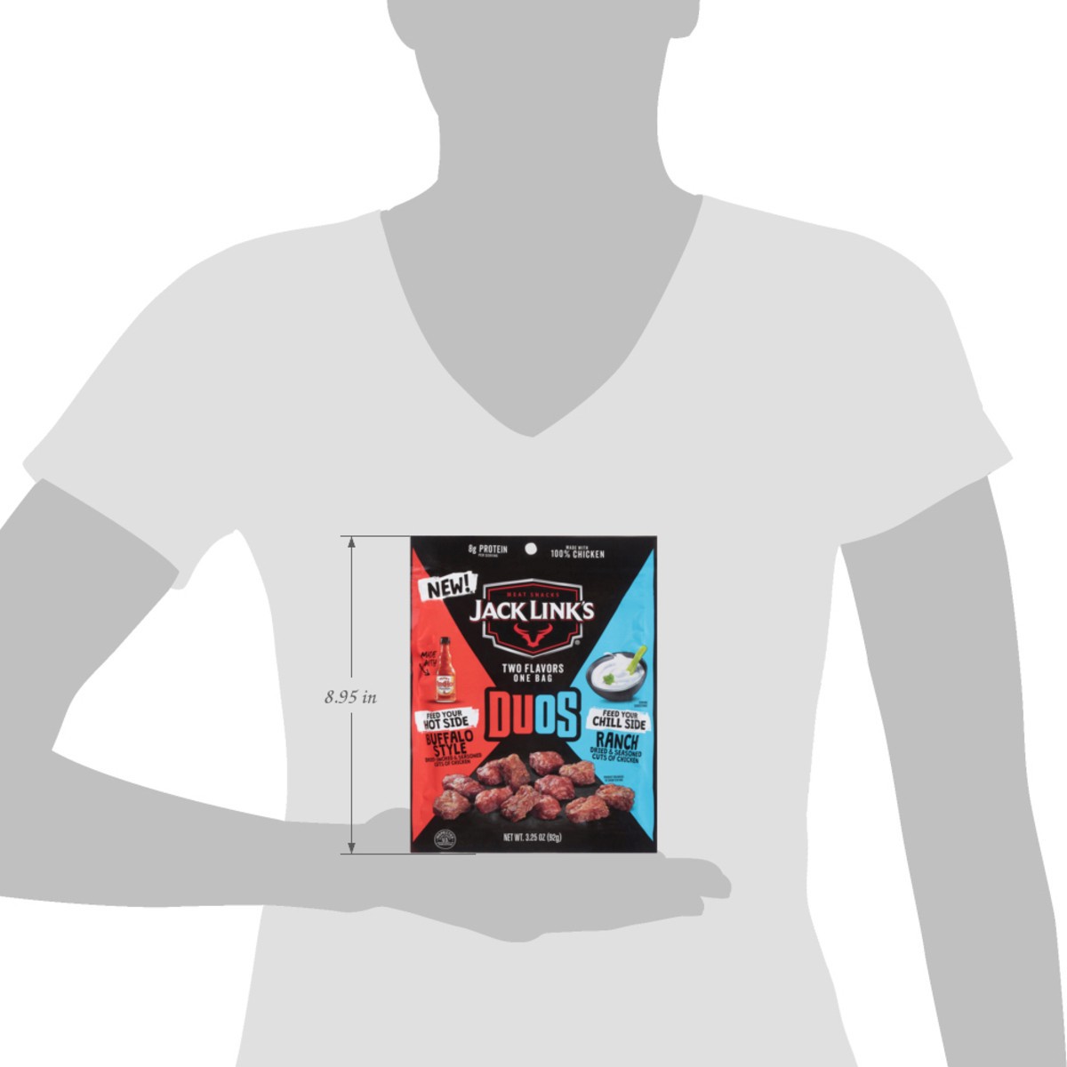 slide 4 of 15, Jack Link's Duos Dried Smoked & Seasoned Buffalo Style/Ranch Cuts of Chicken 3.25 oz, 3.25 oz