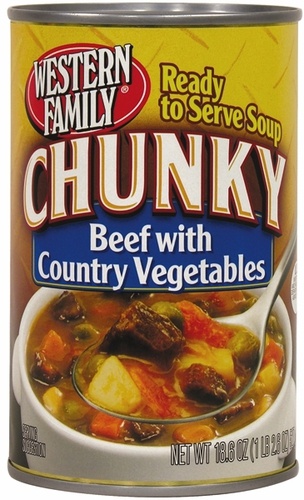 slide 1 of 1, Western Family Chunky Beef Vegetable Rts, 18.6 oz