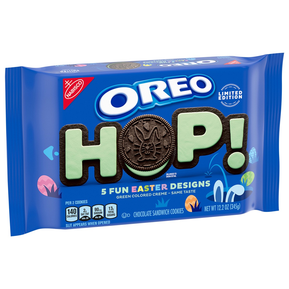 slide 2 of 9, OREO Green Creme Easter Chocolate Sandwich Cookies, Limited Edition, Easter Cookies, 12.2 oz, 12.2 oz