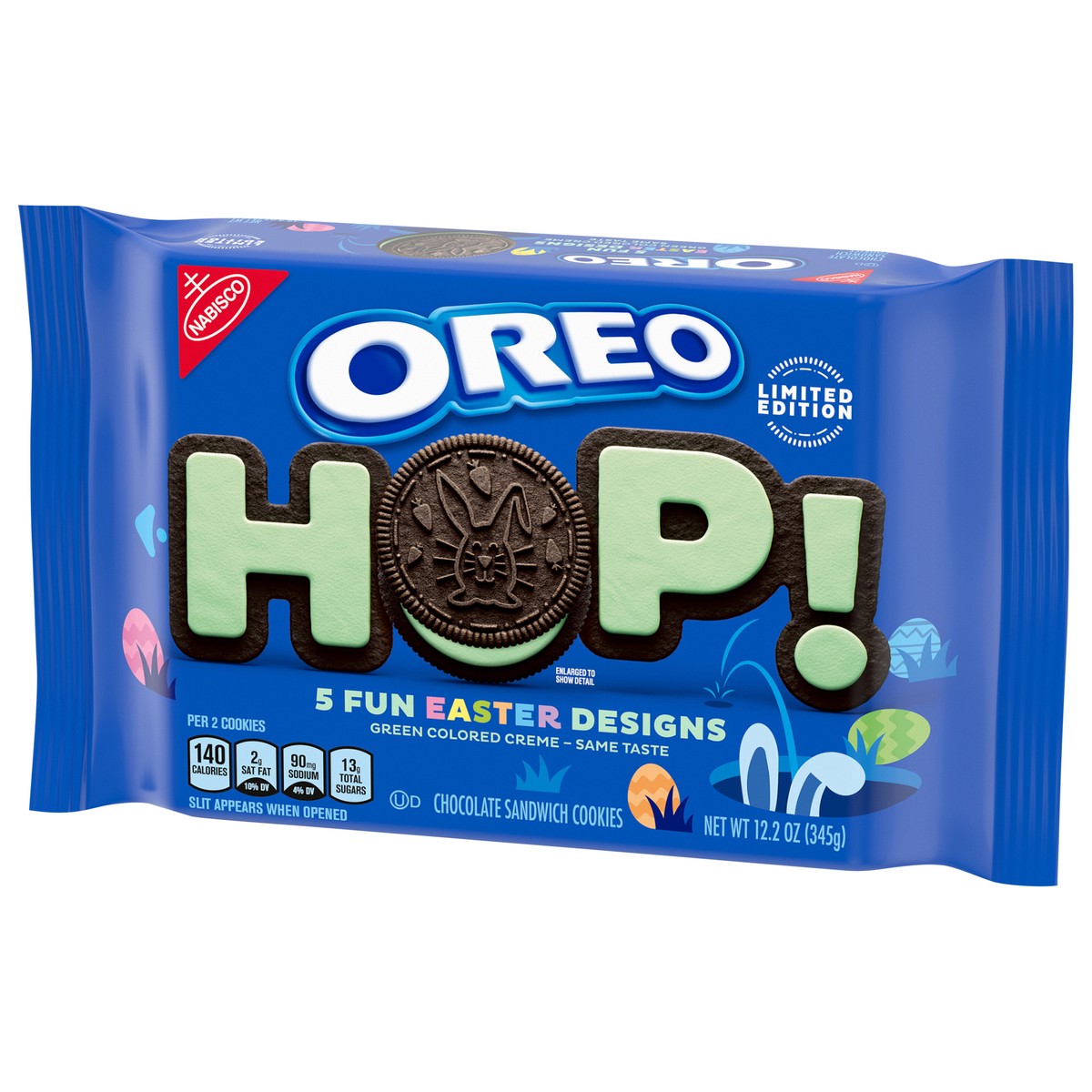 slide 6 of 9, OREO Green Creme Easter Chocolate Sandwich Cookies, Limited Edition, Easter Cookies, 12.2 oz, 12.2 oz