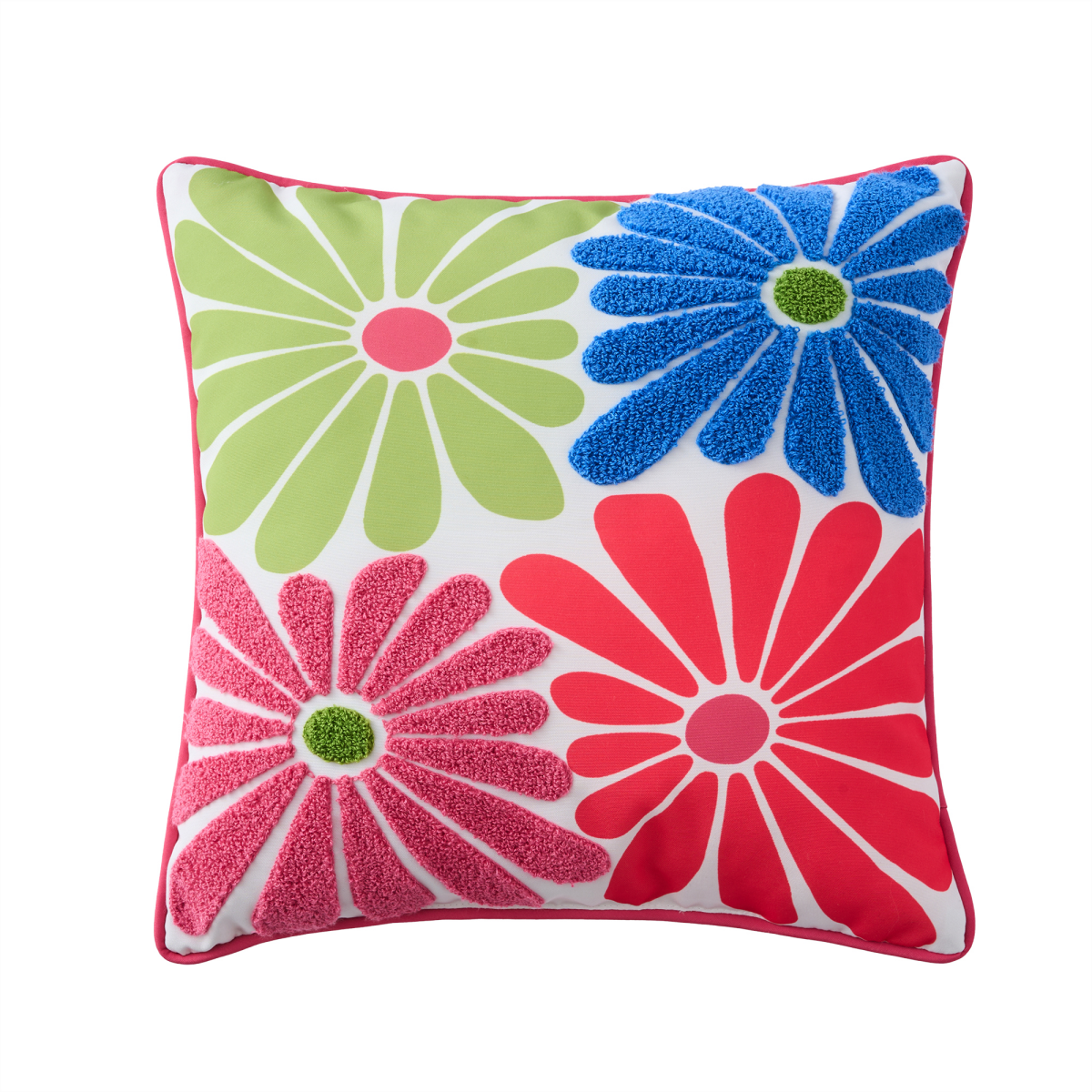 slide 1 of 2, Meijer Corporate Seasonal Daisy Decorative Pillow - 16 in x 16 in, 16 inx16 in