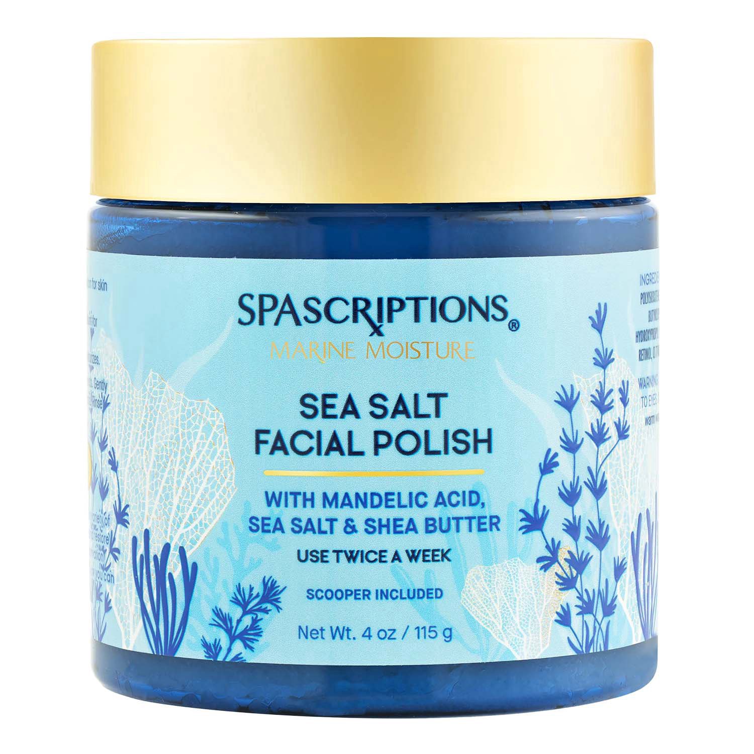 slide 1 of 1, SpaScriptions Marine Moisture Sea Salt Facial Polish, 4 oz