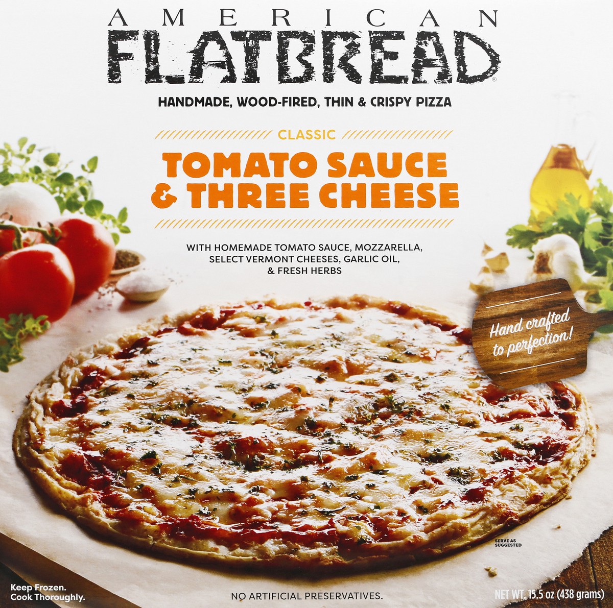 slide 6 of 13, American Flatbread Classic Tomato Sauce & Three Cheese Pizza 15.5 oz, 15.5 oz