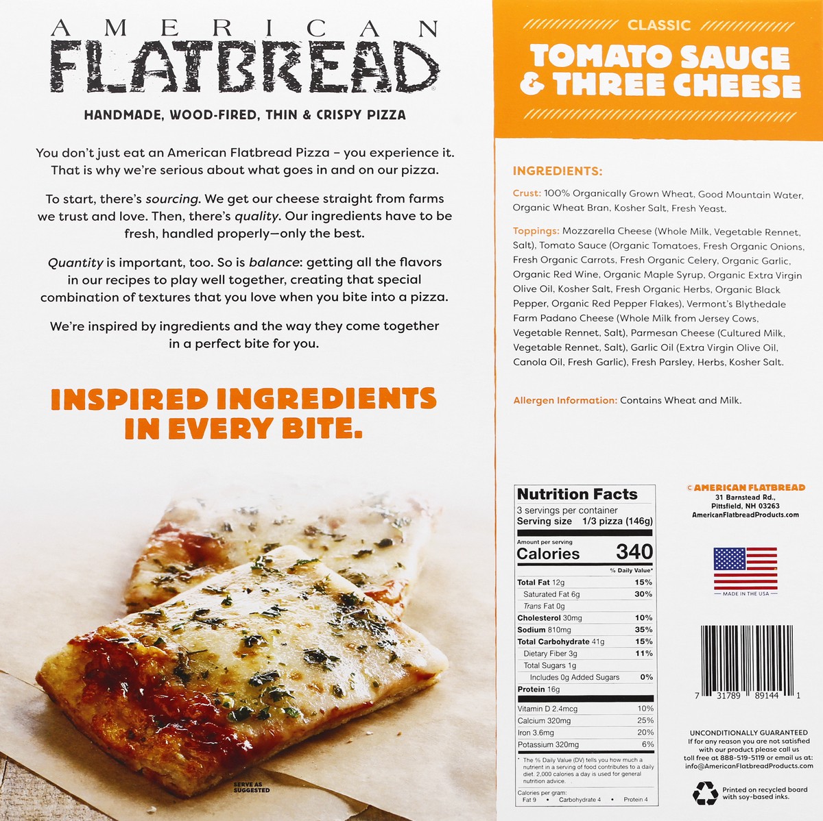 slide 8 of 13, American Flatbread Classic Tomato Sauce & Three Cheese Pizza 15.5 oz, 15.5 oz