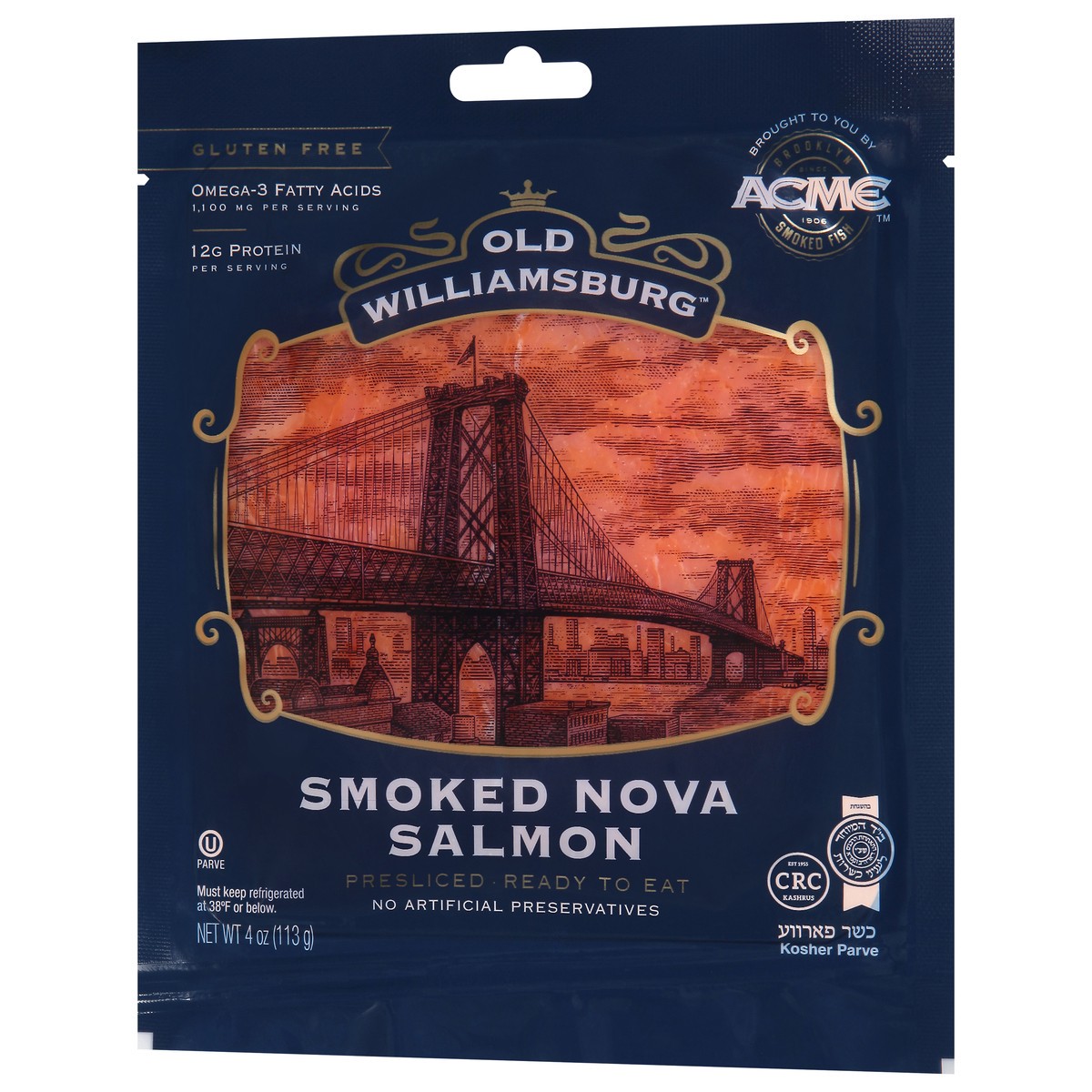 slide 3 of 9, Old Williamsburg Smoked Nova Salmon, 4 oz