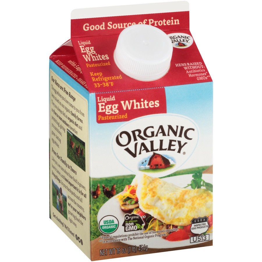 slide 8 of 8, ORGANIC VALLEY Organic Liquid Egg Whites, 16 oz, 16 oz