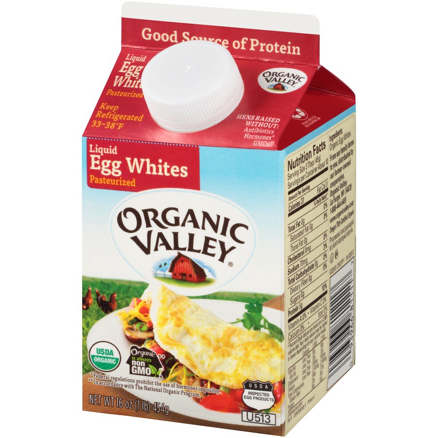 slide 4 of 8, ORGANIC VALLEY Organic Liquid Egg Whites, 16 oz, 16 oz