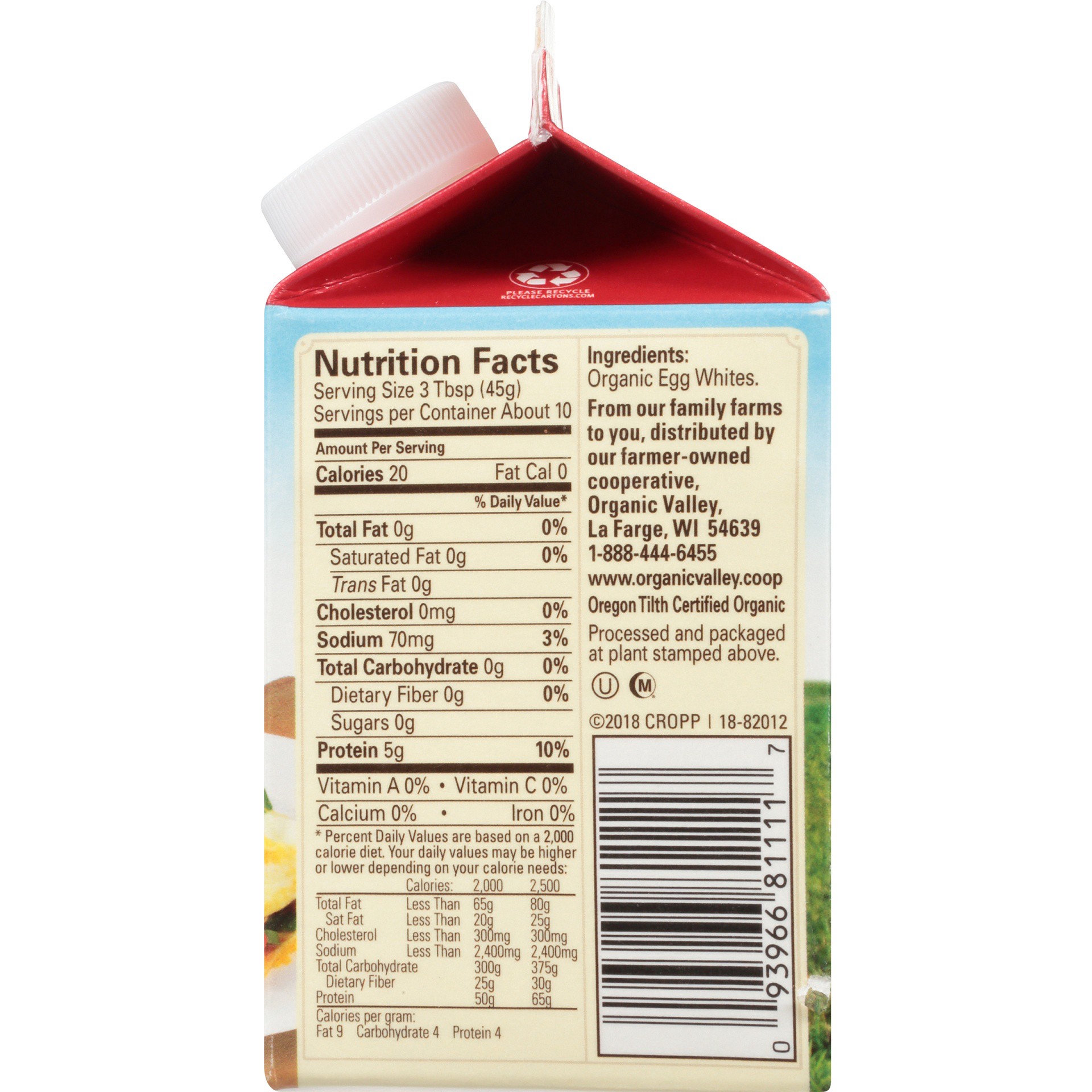 slide 7 of 8, ORGANIC VALLEY Organic Liquid Egg Whites, 16 oz, 16 oz