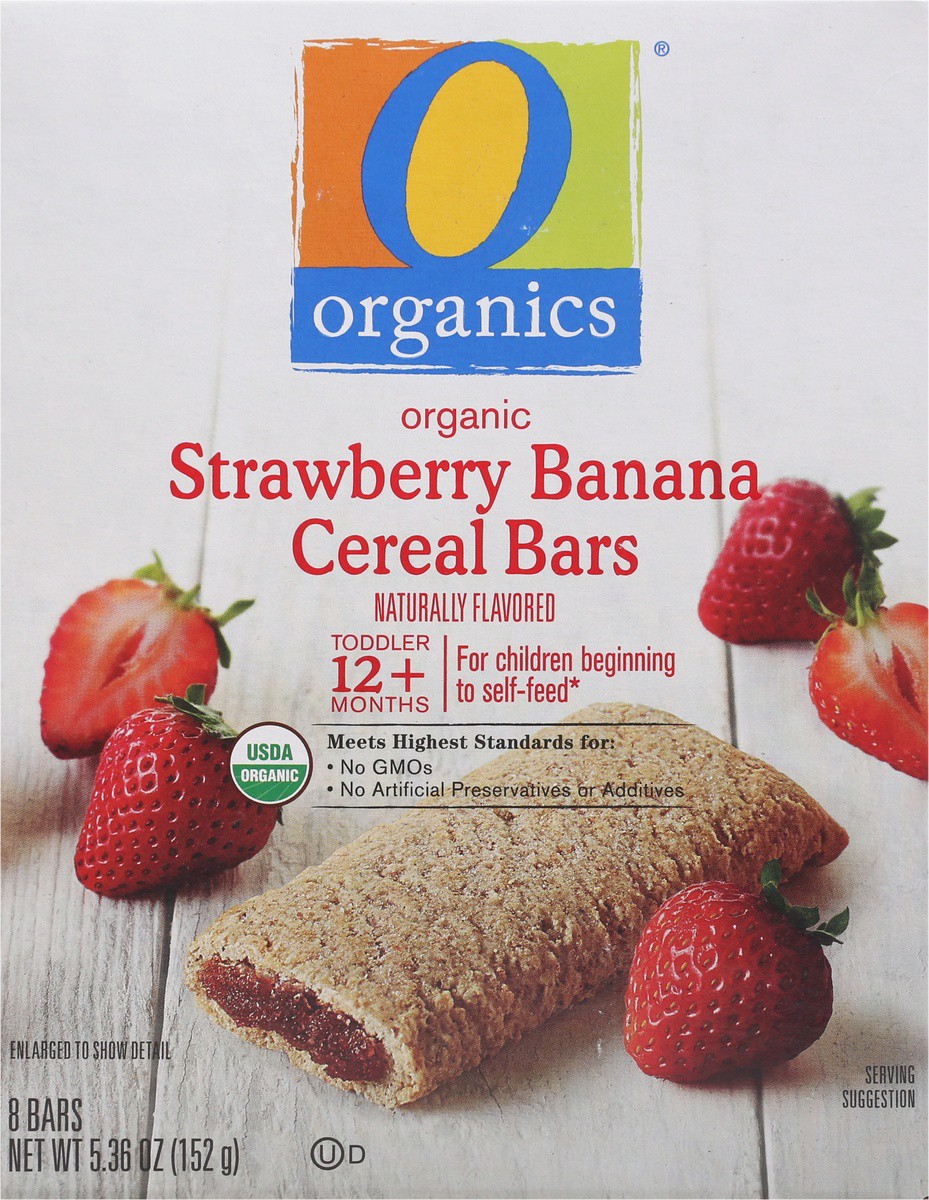 slide 6 of 9, O Organics Organic Cereal Bars Strawberry - 8-0.67 Oz, 8 ct; 0.67 oz