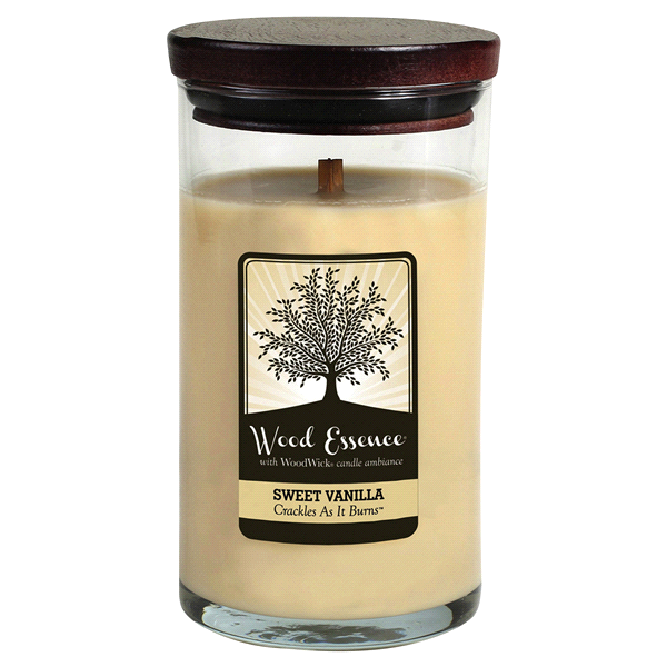 slide 1 of 1, Wood Essence Large Sweet Vanilla Candle, 1 ct