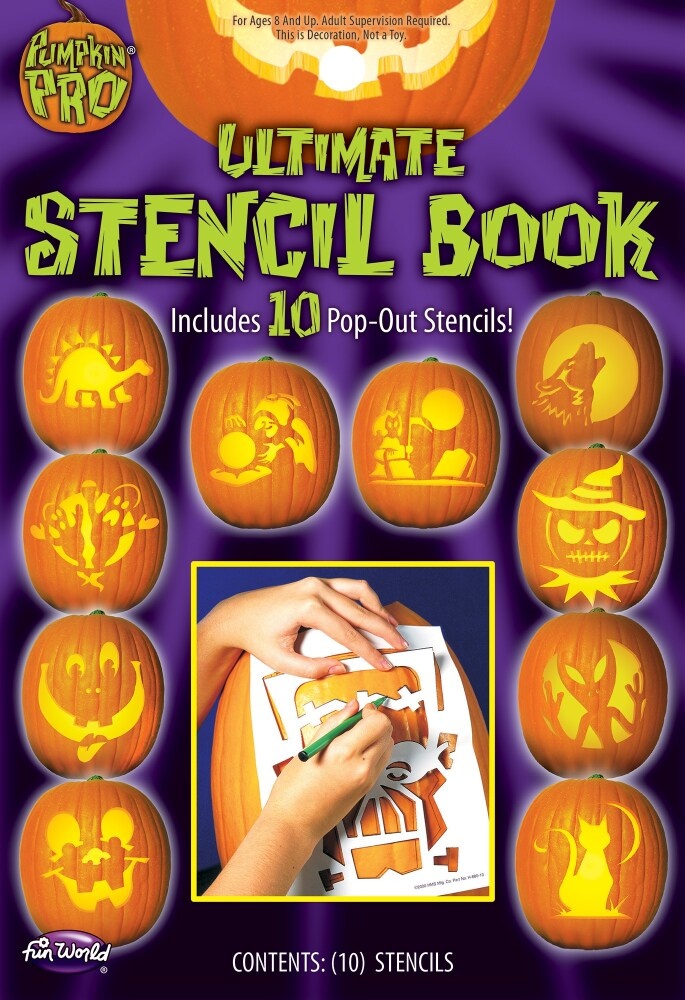 slide 1 of 1, Fun World Pumpkin Pro Ultimate Stencil Book, 1 ct