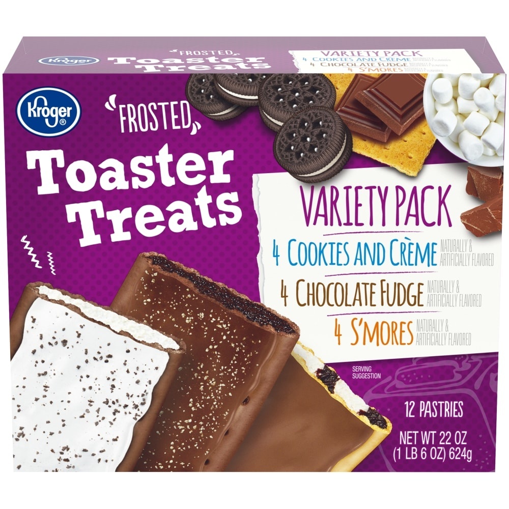 slide 1 of 1, Kroger Frosted Toaster Treats Pastries Variety Pack, 12 ct; 22 oz