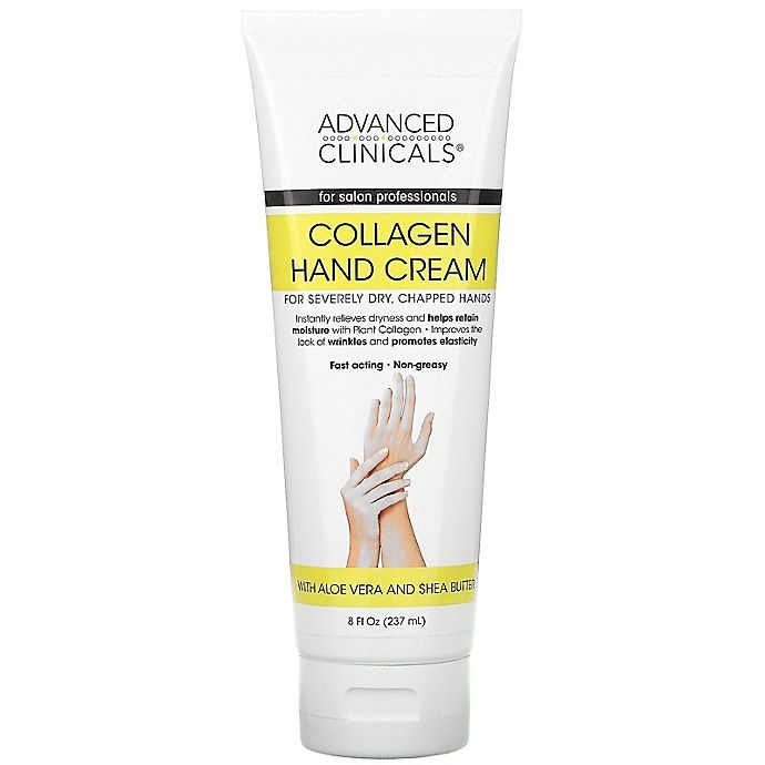 slide 1 of 1, Advanced Clinicals Collagen Hand Cream, 8 oz