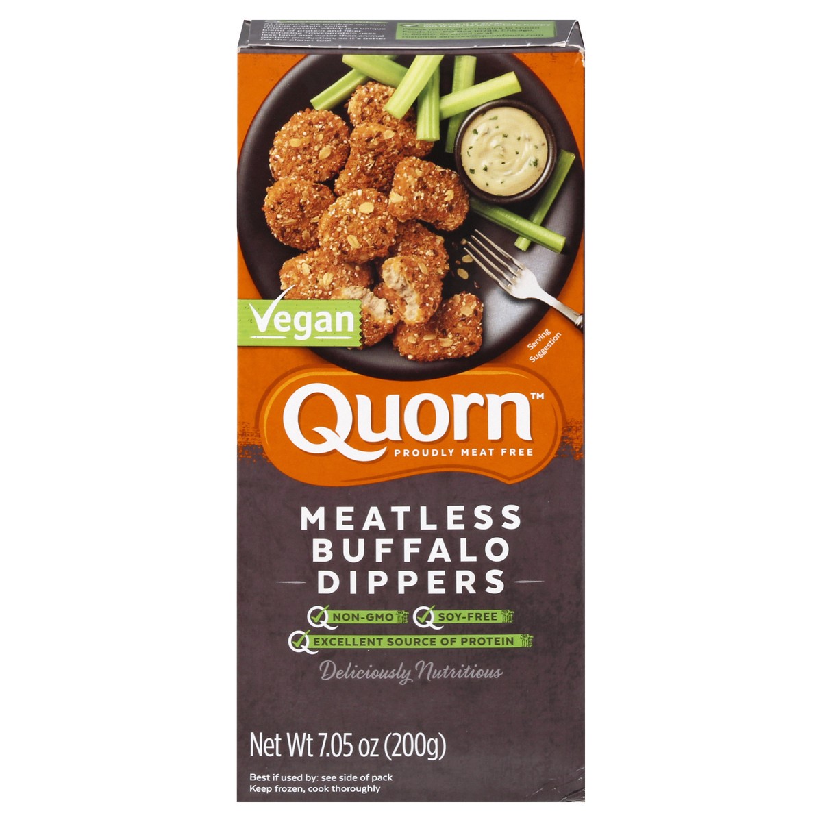 slide 1 of 9, Quorn Vegan Meatless Buffalo Dippers 7.05 oz, 7.05 oz