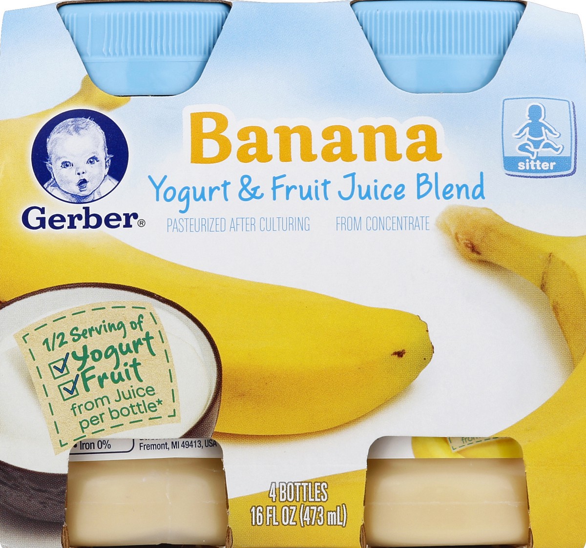 slide 4 of 4, Gerber Yogurt & Fruit Juice Blend 4 ea, 4 ct