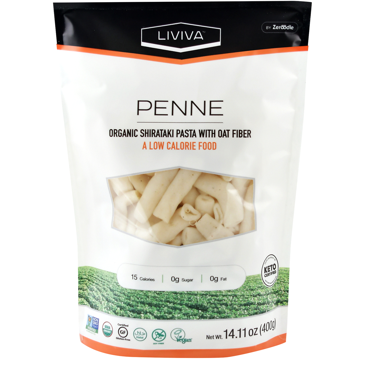 slide 1 of 1, Liviva Penne Organic Shirataki Pasta With Oat Fiber, 14 oz