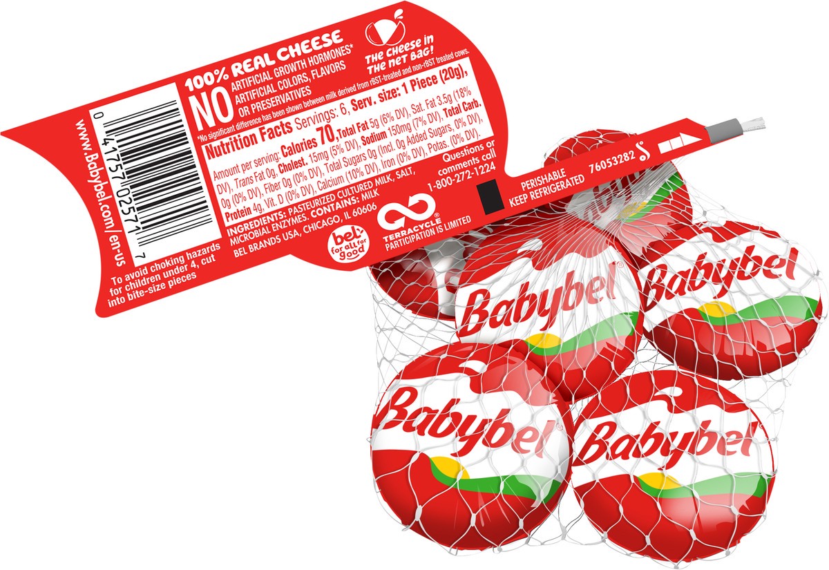 slide 3 of 3, Babybel Mini Babybel Original Snack Cheese, 6 Pack (4.2 oz), 4.2 oz