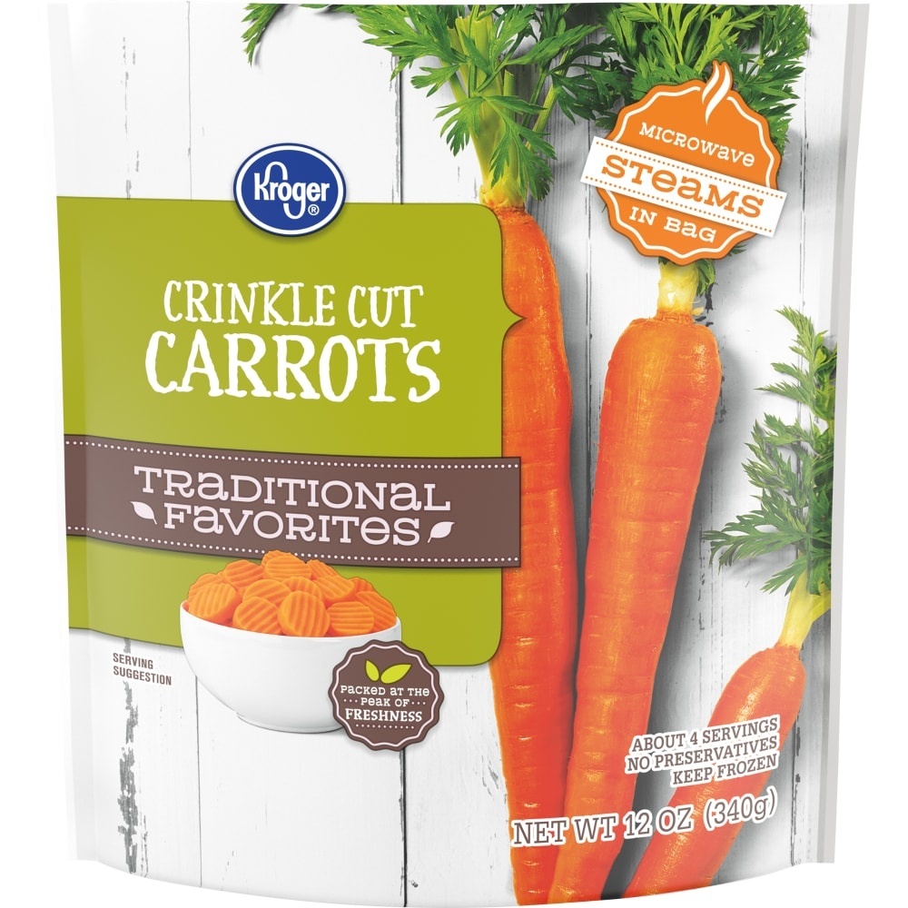 slide 1 of 1, Kroger Crinkle Cut Carrots, 12 oz