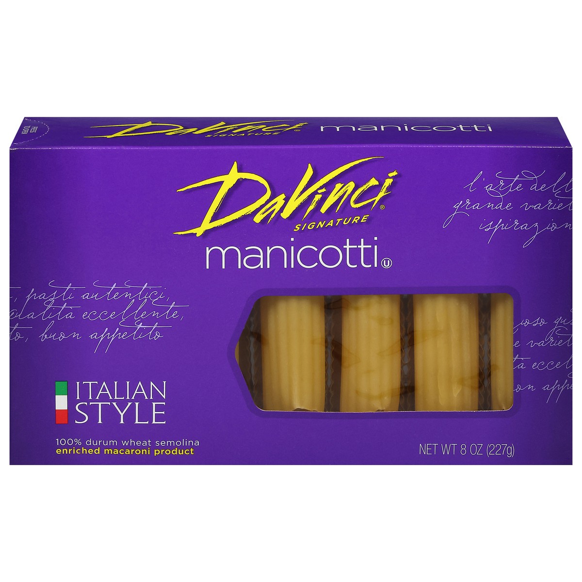 slide 1 of 9, DaVinci Signature Italian Style Manicotti 8 oz, 8 oz