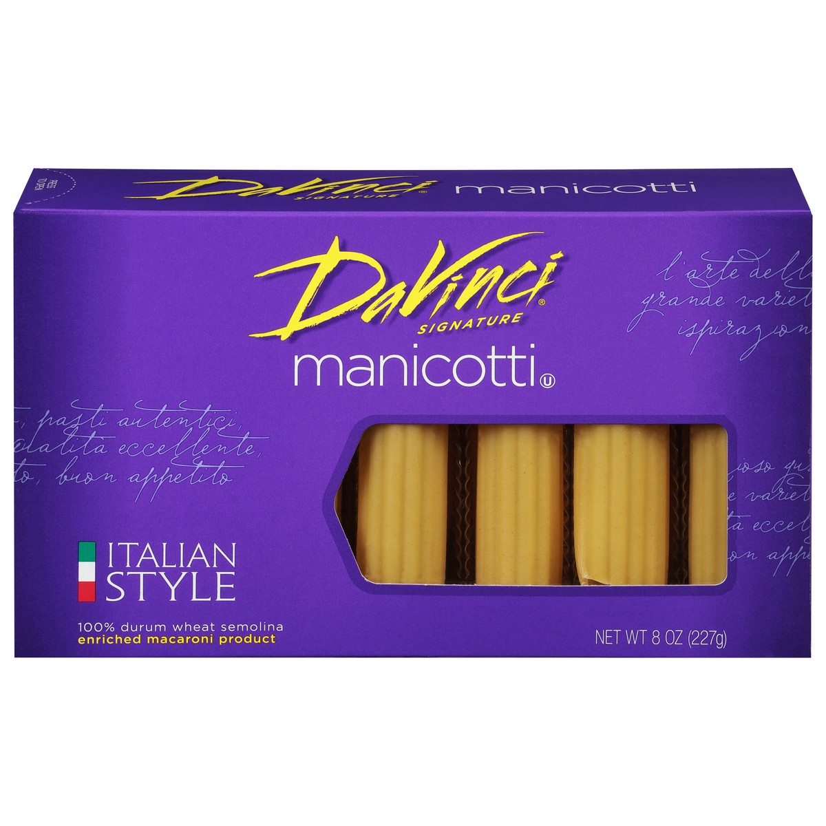 slide 1 of 9, DaVinci Signature Italian Style Manicotti 8 oz, 8 oz