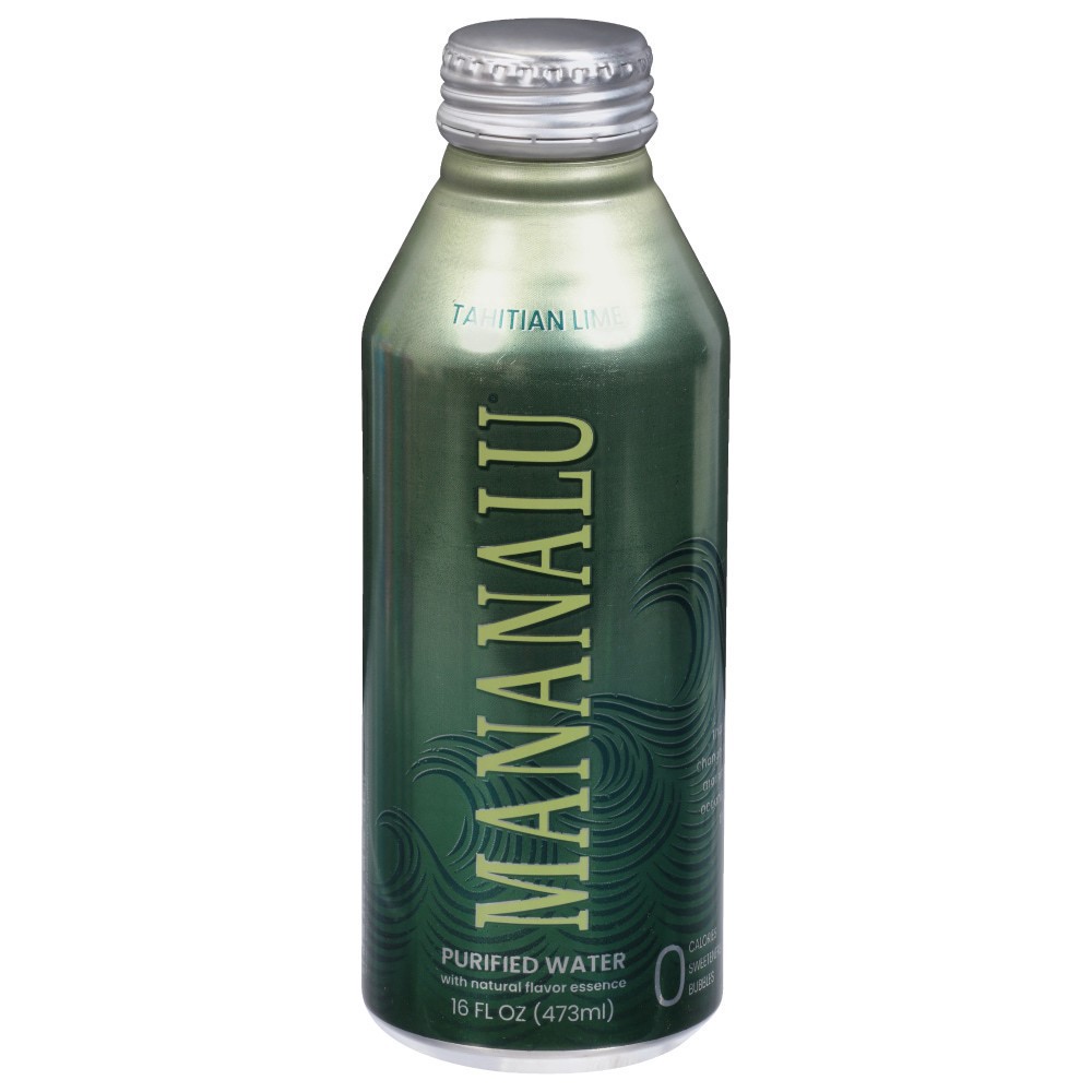 slide 1 of 4, Mananalu Flavored Water Tahitian Lime, 16 fl oz