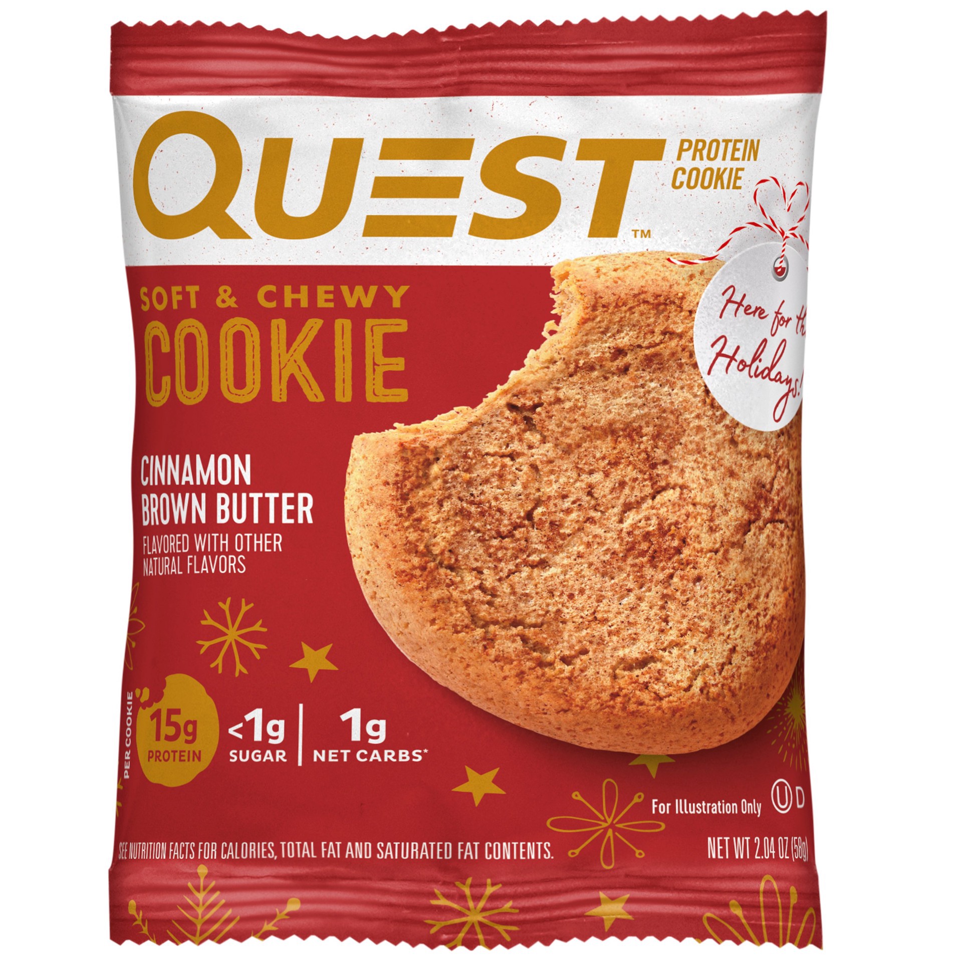 slide 1 of 1, Quest Soft & Chewy Cookie - Cinnamon Brown Butter, 2.04 oz