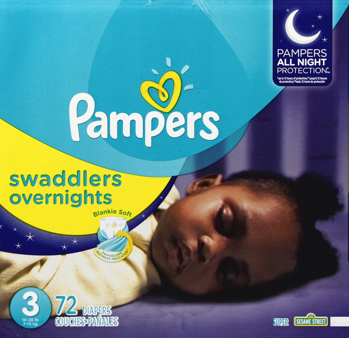 slide 4 of 5, Pampers Diapers 72 ea, 72 ct