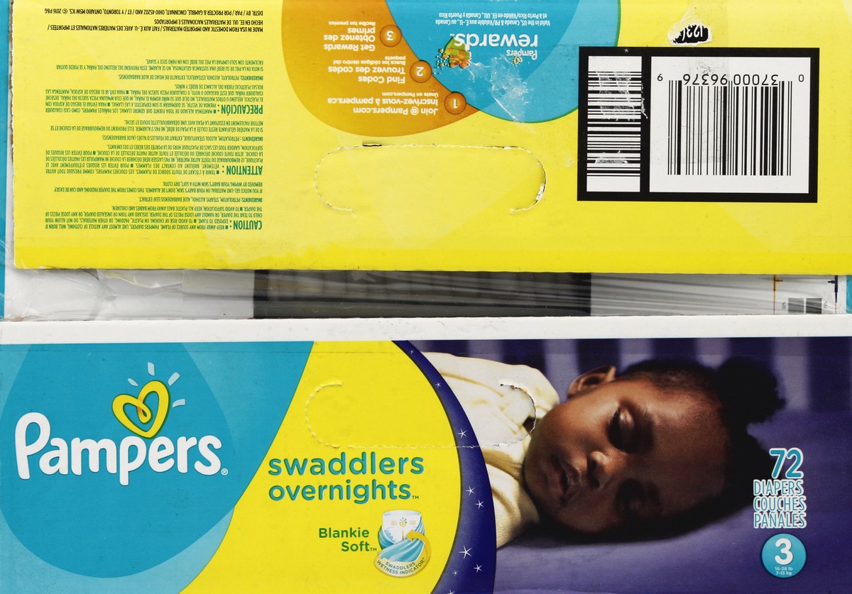 slide 5 of 5, Pampers Diapers 72 ea, 72 ct