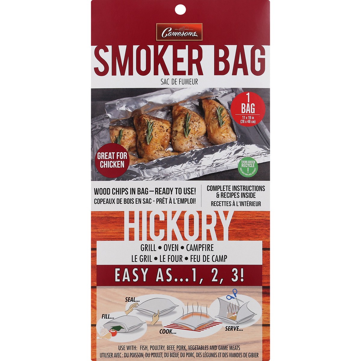 slide 5 of 6, Cameron's Hickory Smoker Bag, 1 ct