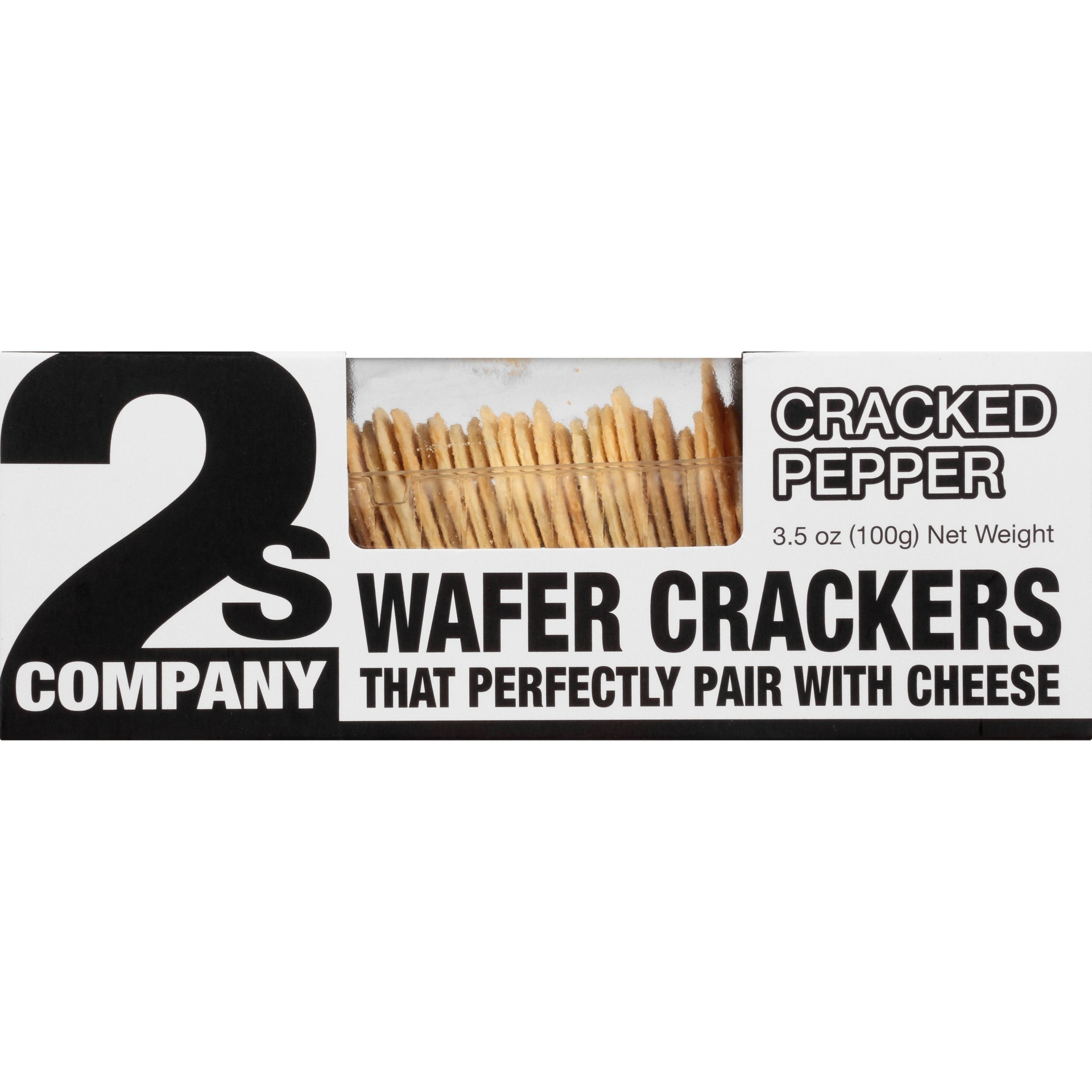 slide 1 of 6, 2s Company Cracked Pepper Wafer Crackers, 3.5 oz