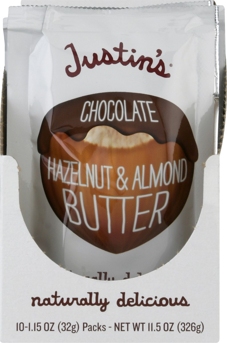 slide 2 of 13, Justin's Chocolate Hazelnut & Almond Butter 10 ea, 10 ct