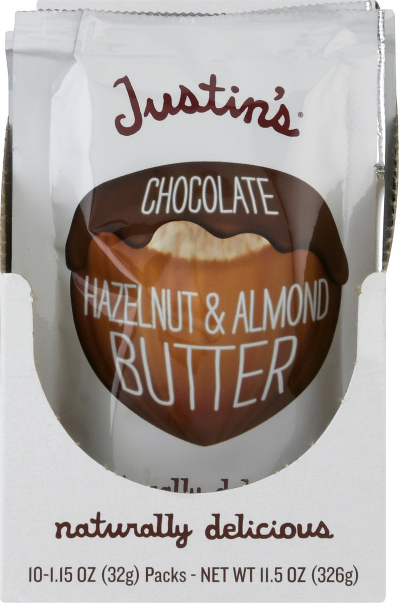 slide 1 of 13, Justin's Chocolate Hazelnut & Almond Butter 10 ea, 10 ct