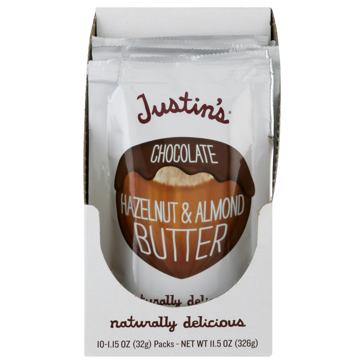 slide 1 of 13, Justin's Chocolate Hazelnut & Almond Butter 10 ea, 10 ct