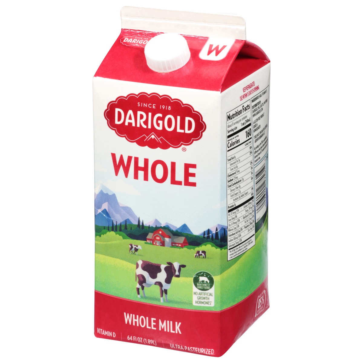 slide 3 of 9, Darigold Whole Milk 64 fl oz, 64 fl oz