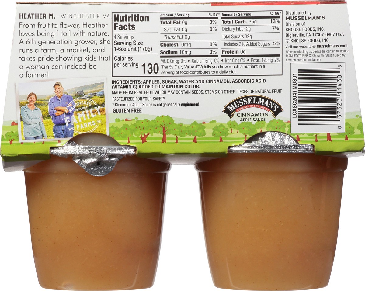 slide 3 of 12, Musselman's Cinnamon Big Cup Apple Sauce, 4 ct; 6 oz