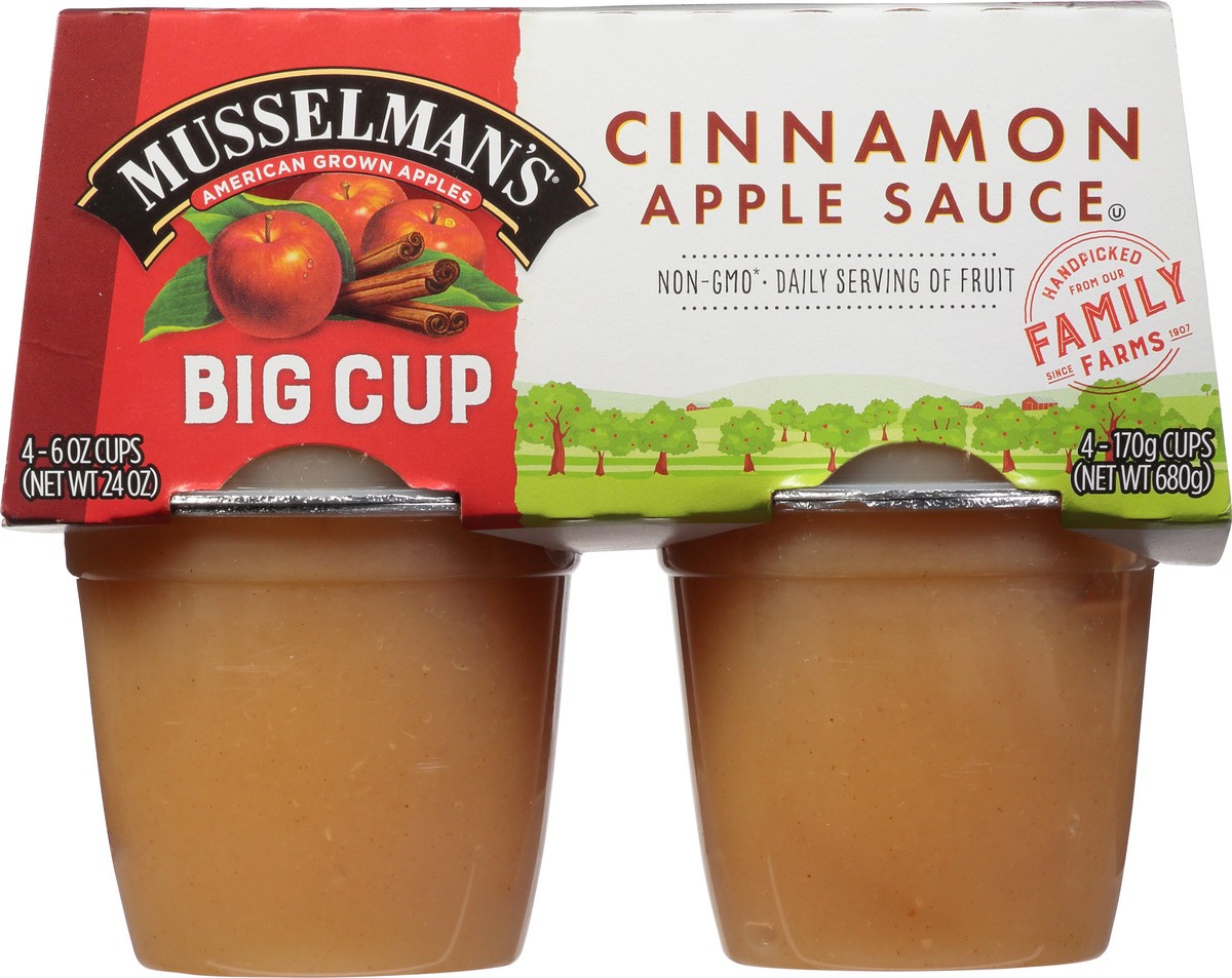 slide 8 of 12, Musselman's Cinnamon Big Cup Apple Sauce, 4 ct; 6 oz