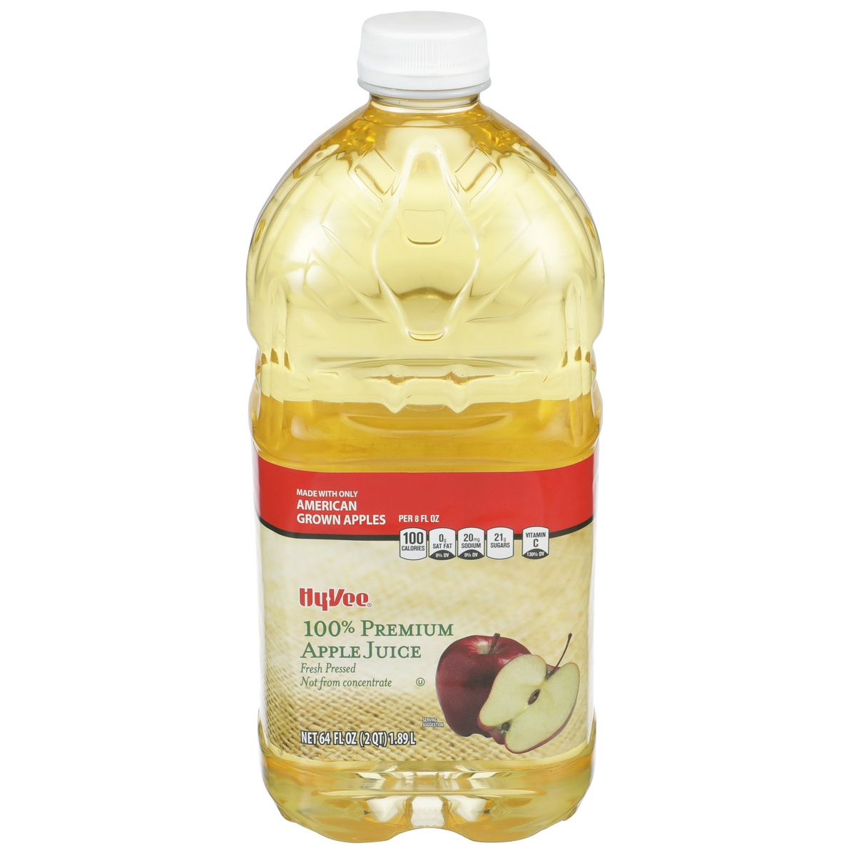 slide 1 of 1, Hy-vee 100% Premium Apple Juice - 64 fl oz, 64 fl oz