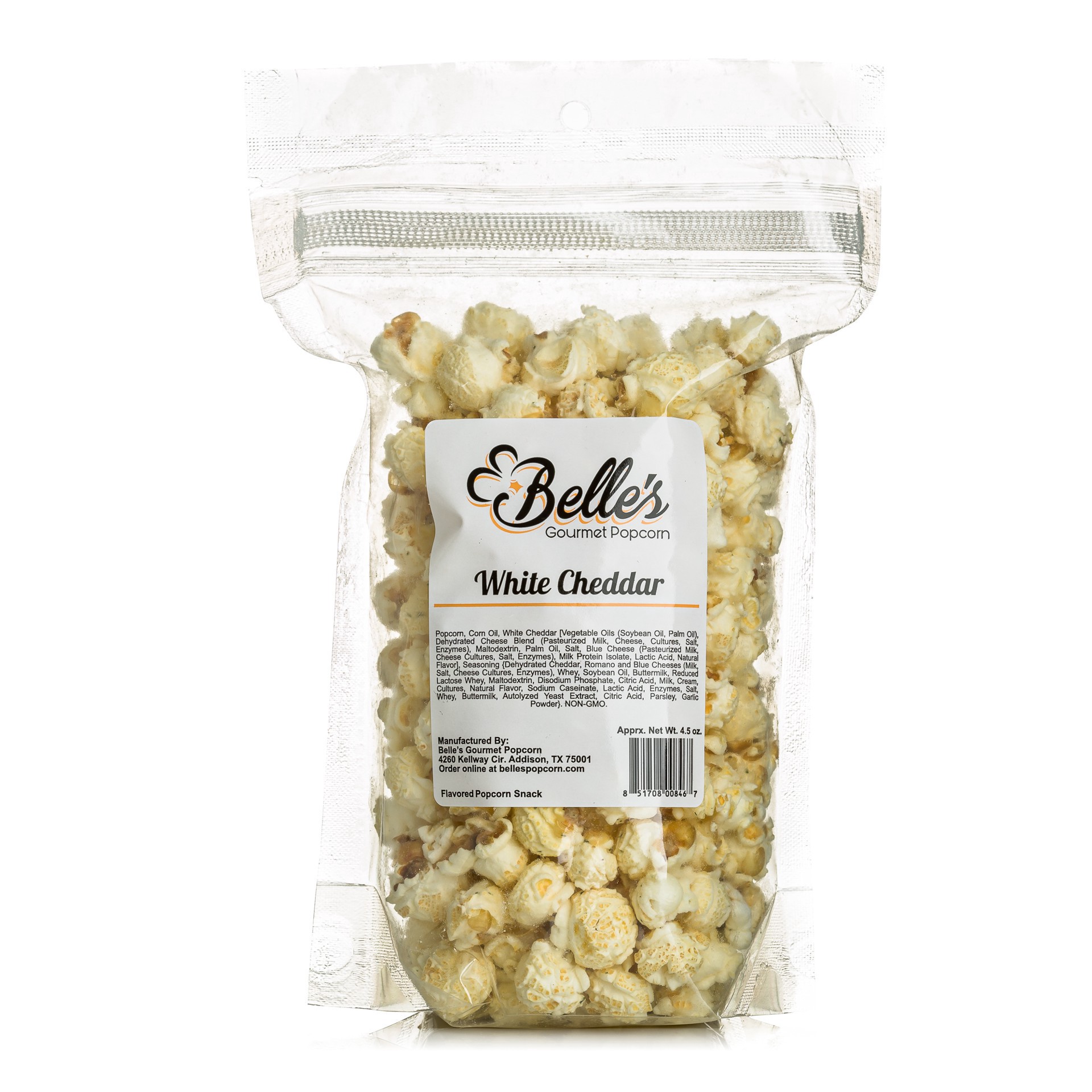 slide 1 of 1, Belles Popcorn - White Cheddar, 3 oz
