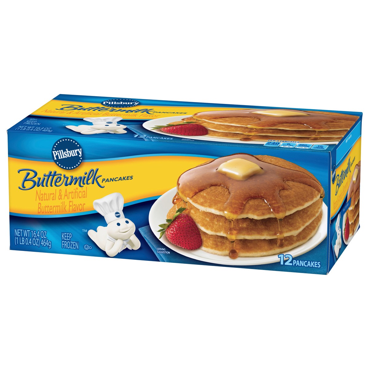 slide 3 of 9, Pillsbury Buttermilk Pancakes 12 ea, 12 ct