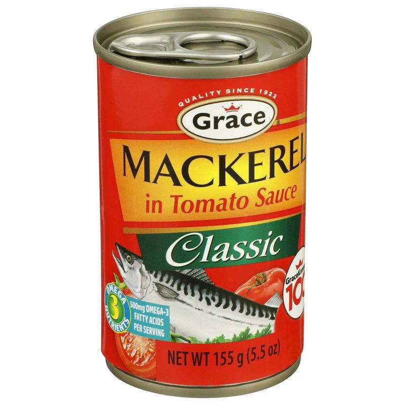 slide 1 of 3, Grace Classic Mackerel - 155g, 155 gram