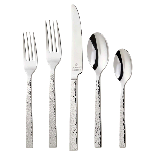 slide 1 of 1, Oneida Chef's Table Silverware Set Silver, 24 ct