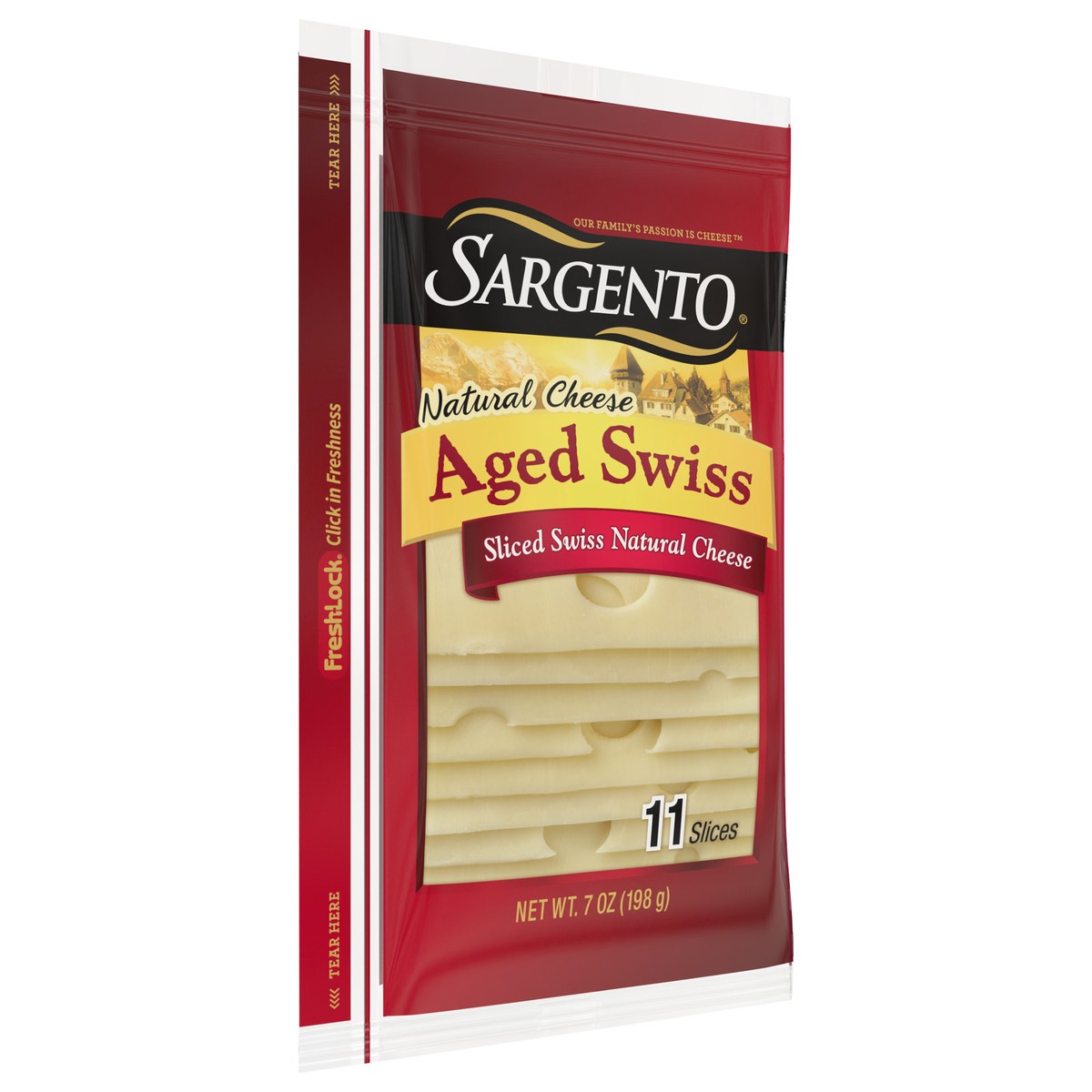 slide 8 of 8, Sargento Sliced Aged Swiss Natural Cheese, 11 slices, 11 ct