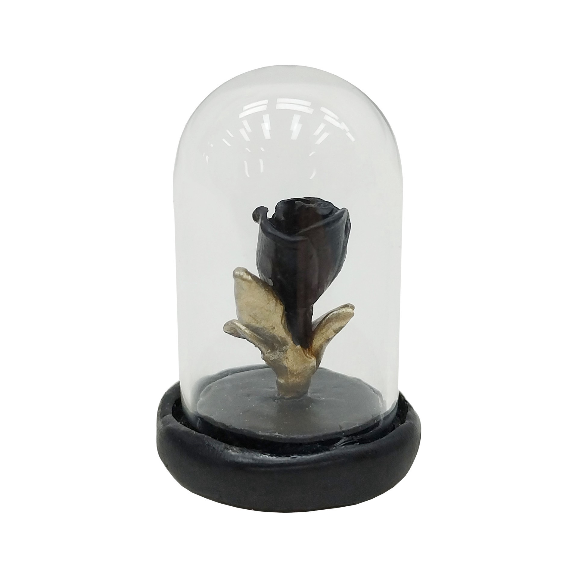 slide 2 of 2, Mini Black Rose In Cloche By Ashland, 1.22 in x 1.22 in x 1.77 in