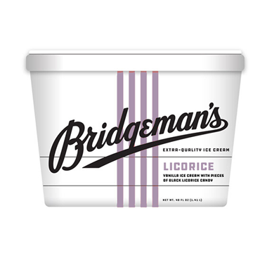 slide 1 of 1, Bridgeman's Ice Cream, Licorice, 48 fl oz