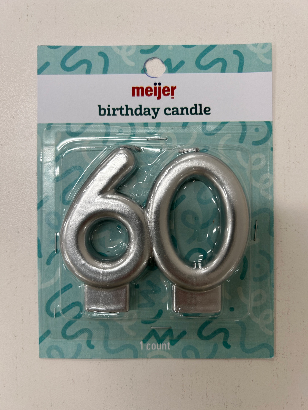 slide 1 of 1, Meijer MJR GOLD METALLIC CANDLE NBR 60, 1 ct